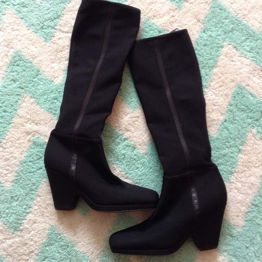 exc PRADA black neoprene boots 37.5 7 7.5 (E5) - Picture 2 of 8